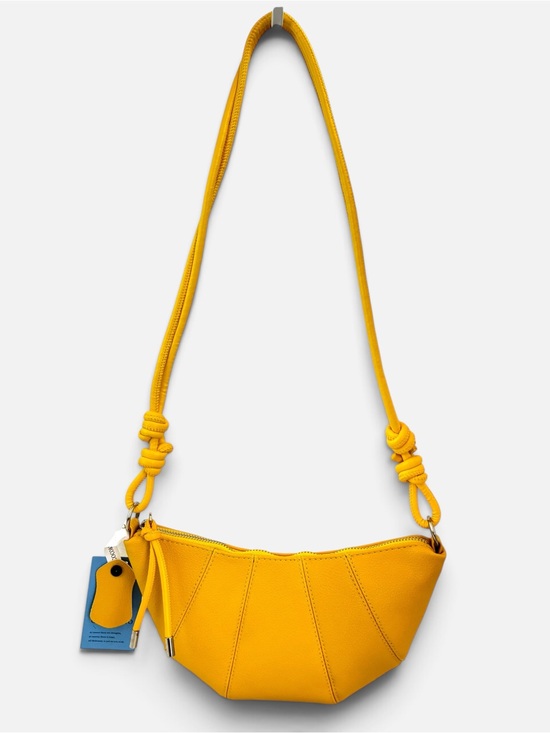 None Handbags - Yellow Knotted Strap Shoulder Bag - Women's Casual Crossbody